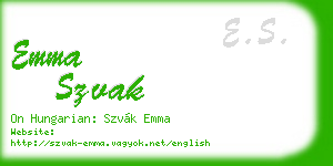 emma szvak business card